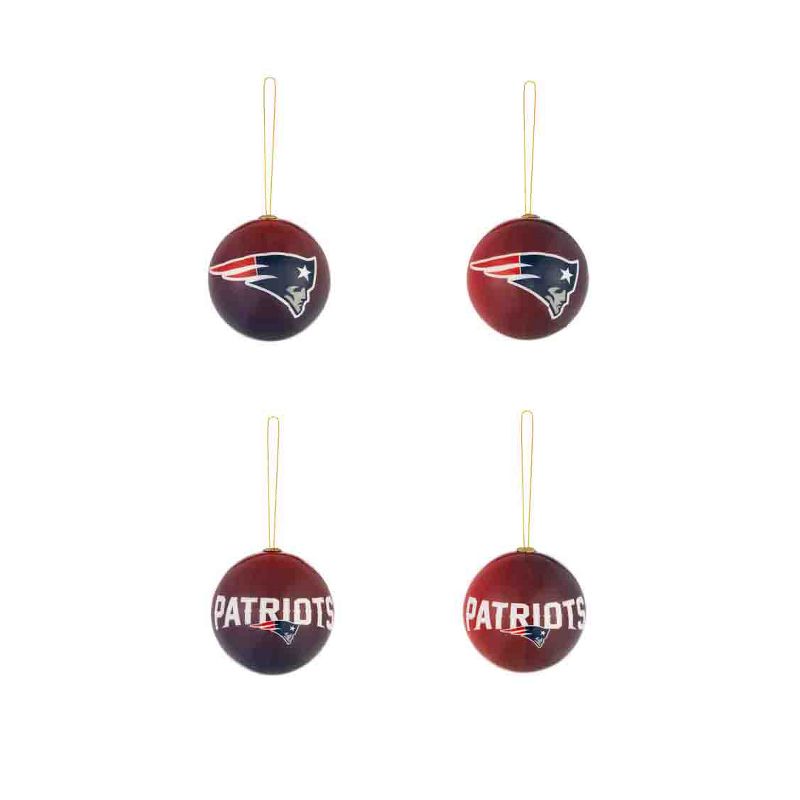 Evergreen Holiday Ball Ornaments, Set of 12, New England Patriots, 2 of 5