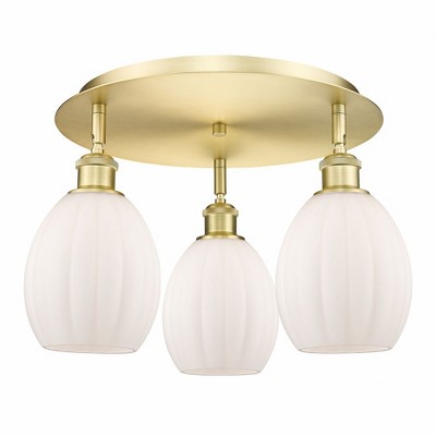 Eaton - 3 Light Flush Mount In Industrial Style-10.5 Inches Tall and 17.25 Inches Wide