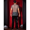Lars Amadeus Men's Round Neck Short Sleeve Shiny See-Through Party Mesh Sheer T-Shirt - 3 of 4