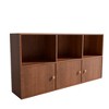 Brown Cube Bookcase With 3 Cabinets - 3 of 4