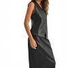 Women's Asymmetric Leather Vest - MIOU MUSE - 3 of 4