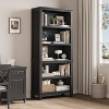 Acekool 71.3" Tall 5-Tier Wooden Bookshelf with 3 Adjustable Shelves, 11.8" Wide Slim Floor-Standing Bookcase for Living Room, Bedroom - 3 of 4