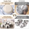 Itopfox Stainless Steel Mixing Bowls Set with Airtight Lids & Grater Attachments, Non-Slip Silicone Bottoms, Nesting Bowls for Mixing & Serving - 4 of 4
