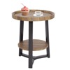 Round Coffee Table, 2-Tier Circle Coffee Table with Storage, Modern Wood Round Center Table, for Living Room, Small Space, Home Office, Easy Assembly - 2 of 4