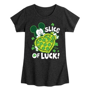 Girls' - Disney - Slice Of Luck Fitted Short Sleeve Graphic T-Shirt - 1 of 4