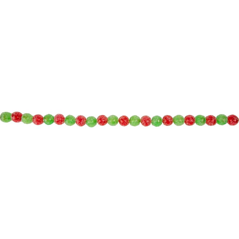 Northlight 6' Red and Green Glittered Candy Drop Christmas Garland,  Unlit, 1 of 4