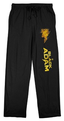Bolt Black Adam Logo Men's Black Sleep Pajama Pants