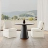 WestinTrends Soho Modern Upholstered Chenille Armless Dining Chairs With Casters (Set of 2) - 2 of 4