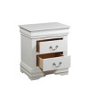 GlasFlength Nightstands Nightstand Modern Bedside Table Accent Bedside End Table with 2 Drawers for Bedroom Modern, White, 15"*21"*24" - 3 of 4