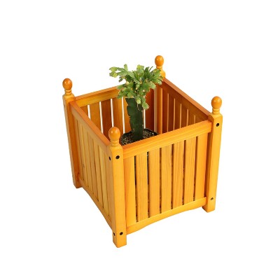 Grungis Wooden Planters Bed for Outdoor Plants,Square Flower Planter Box and Herb Pot for Garden Porch and Patio