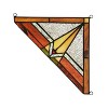 Chloe Lighting Desmund Mission Tiffany-Glass Window Panel 8`` Wide - 2 of 4