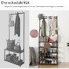 5-Tier Shoe Rack Shoe Storage for Entryway,Narrow Shoe Rack,Coat and Shoe Rack with 8 Hooks - 4 of 4