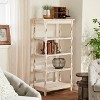 55" Metal and Wood 5 Tiered Wall Shelf White - Olivia & May: Indoor Rustic Farmhouse Display, 30 lbs Shelf Capacity - 3 of 4