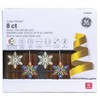 GE Color Choice 8-Ct Dual Color 96 LED Snowflake Icicle Lights Multi/ Warm White - 3 of 3