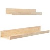 Set of 2 Wood 2 Wall Shelves with Light Brown - Novogratz: Indoor Modern Decor, No Assembly Required - 4 of 4