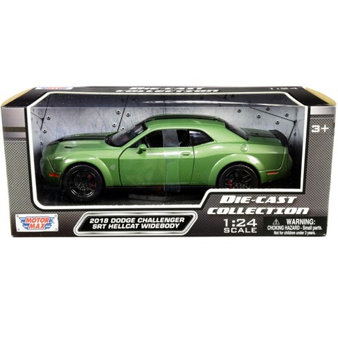 2018 Dodge Challenger Srt Hellcat Widebody Green Metallic With Black Stripes 1 24 Diecast Model Car By Motormax Target - ncis team dodge charger roblox
