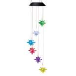 Collections Etc Solar Hanging Colorful Stars Outdoor Garden Mobile 5 X 5 X 30.5