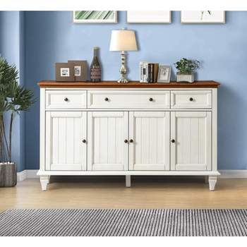 Nikolaj 58'' Wide 4 Drawer Traditional Sideboard With Solid Wood Legs ...