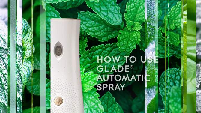 Glade Automatic Spray Air Freshener Refill - Empower Mint - 6.2oz, 2 of 13, play video