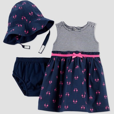 pink and blue baby girl dress