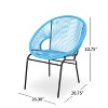 VYNXARIA Modern Blue Woven Chair Set - Perfect for Your Balcony - 4 of 4