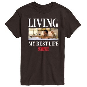 Men's - Scarface - Living My Best Life Short Sleeve Graphic T-Shirt - 1 of 3