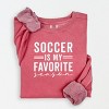 Simply Sage Market Soccer Is My Favorite Season Lightweight Garment Dyed Sweatshirt - 2 of 4
