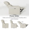 Power Recliner Chair Swivel Glider, Upholstered Faux Leather Nursery Reclining Sofa Chair with Charging Port, Adjustable Footrest, Rocker Single Sofa - 3 of 4
