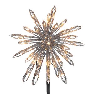 Kurt Adler UL 30-Light Crystal Snowflake Treetop - 1 of 4