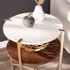 Ardmillan Round End Table w/ Faux Marble Top - CK1004992 - Brass - SEI - 3 of 4