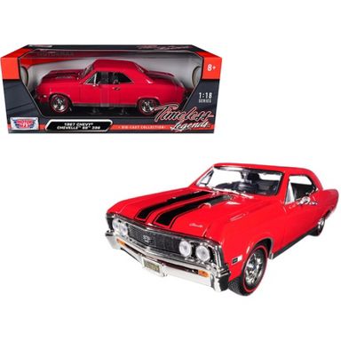 ミニカー '67 Chevelle SS Body Shop 1/18 1967 Chevrolet Chevelle SS 396 Red with Black Stripes 1/18 Diecast