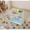 FONTOI Kids Bookshelf for Kids Rooms, Canvas Sling Magazine Bookcase, Baby Toy Organizer Toddler Nursery Book Shelves, White, 11.8"*22.56"*24.8" - 4 of 4