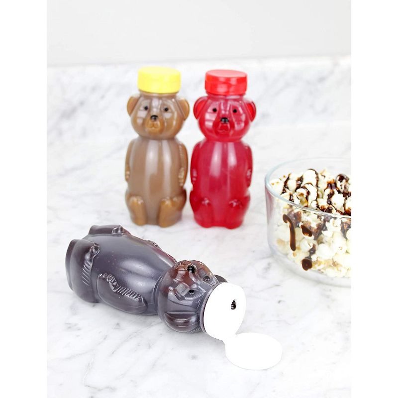 Cornucopia Brands Honey Bear Straw Cups (3-Pk), 8oz Therapy Sippy Bottles w/ Flexible Straws and Lids, 2 of 6
