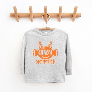 The Juniper Shop Candy Monster Horns Glitter Toddler Long Sleeve Tee - 1 of 3