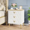 LITTLE TREE 3 Drawer Bedside Table White - 4 of 4