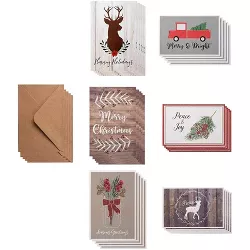 Sustainable Greetings 48 Pack Holiday Greeting Cards and Envelopes, 6 Designs, 4.5 x 6.5 in