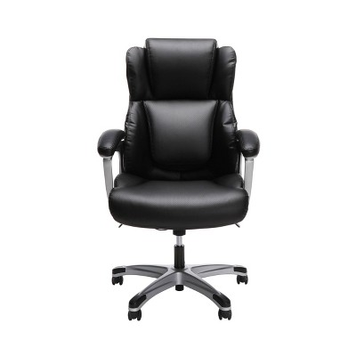 target black leather chair