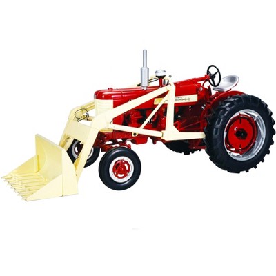 International Harvester Farmall 450 Wide Front Tractor with Loader Red and Yellow Classic Series 1/16 Diecast Model by SpecCast