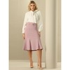 INSPIRE CHIC Women's High Waist Ruffle Hem Midi Length Mermaid Skirt - 2 of 4