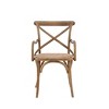 Helia Cross Back Traditional Chair Ash Gray/Natural - Linon - 3 of 4