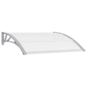 vidaXL Door Canopy Gray and Transparent 47.2"x29.5" PC - 1 of 4