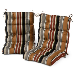 Kensington Garden 2pc 24"x22" Outdoor Seat and Back Chair Cushion Set - 1 of 4