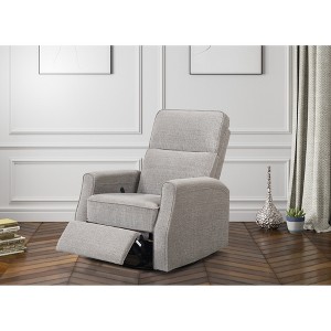 Fabric Swivel Gliding Recliner with Easy Assembly and Transitional Design - 1 of 4