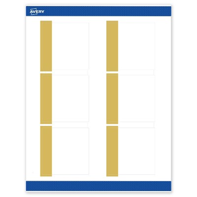 Avery Printable Square Labels, Gold-Dipped Edge, 3" x 3", Matte White Square Labels, Permanent, Laser/Inkjet, 60ct, Great for Product Labels