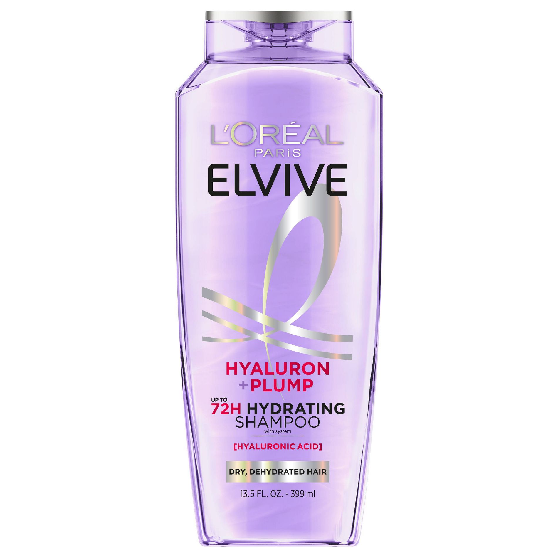 L'Oreal Paris Elvive Hyaluron Hydrating Shampoo Paraben-Free - 13.5 fl oz: For Dry Hair, Daily Use, Vanilla/Berry/Sandalwood/Cherry Blossom Scents