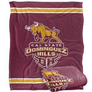 California State University, Dominguez Hills Primary Logo Silky Touch Blanket White 50x60 - 1 of 4