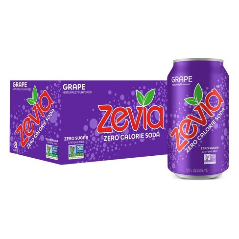 Zevia Grape Zero Calorie Soda - 8pk/12 fl oz Cans - image 1 of 4
