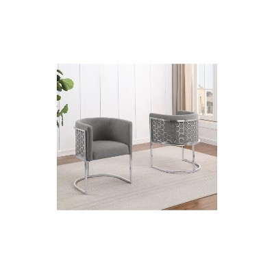 HomeStock 35 in H Dark Gray / Silver Finish Circle Metal Frame Straight ...