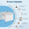 COZONY 29 Inch Heavy Duty Washer Dryer Stand, Pull Out Shelf Anti Vibration Base Storage 800 LBS Capacity - 2 of 4