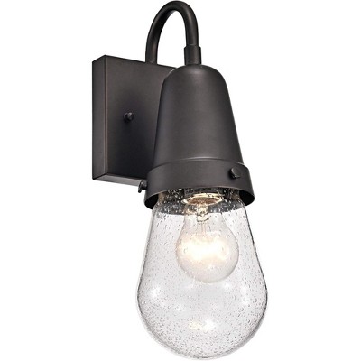 Chloe Lighting Jeffree Transitional 1 Light Rubbed Bronze Outdoor Wall Sconce 13" Height